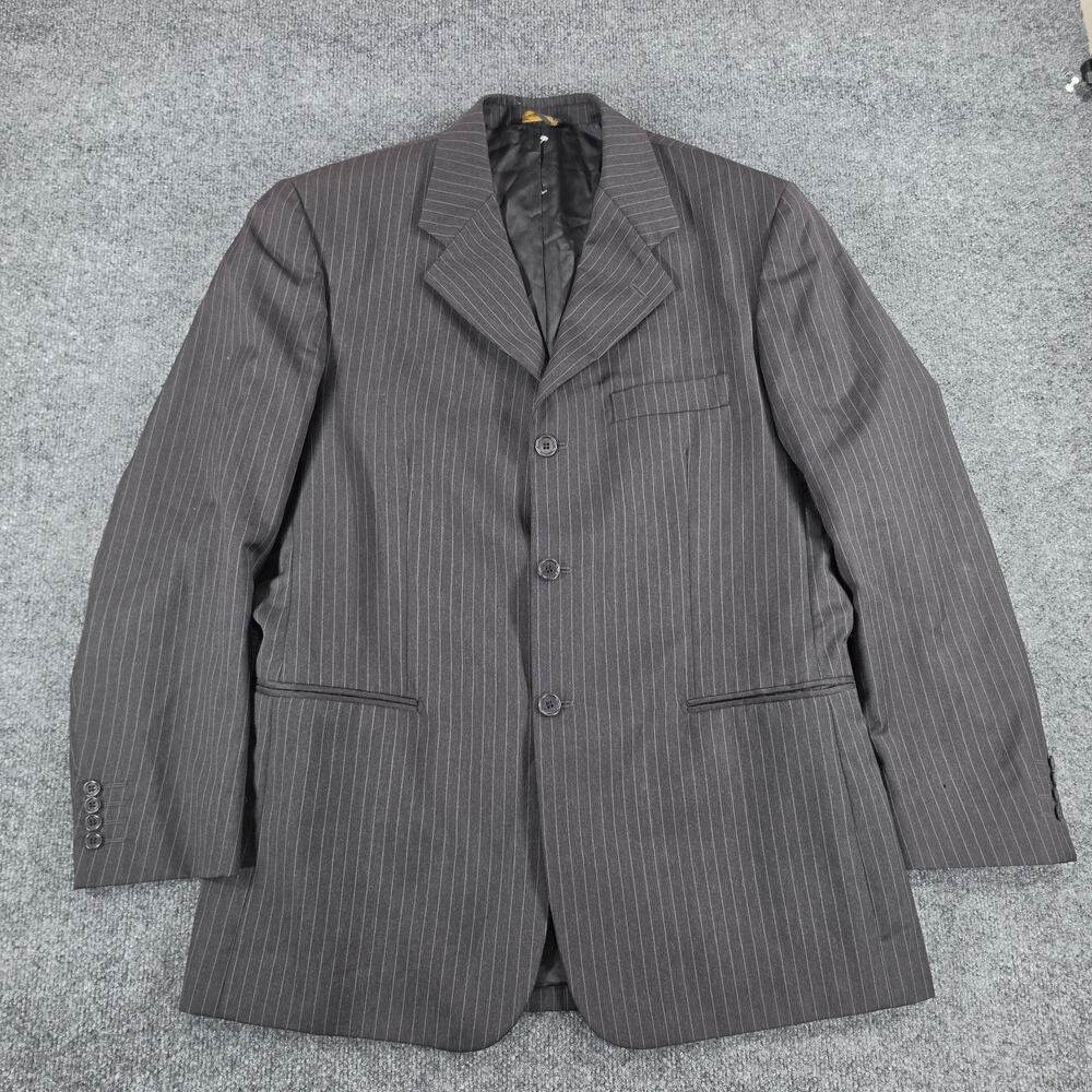 Louis Dell'Olio Men's 52 Wool Blazer Super 100's Pinstripe Made in Italy